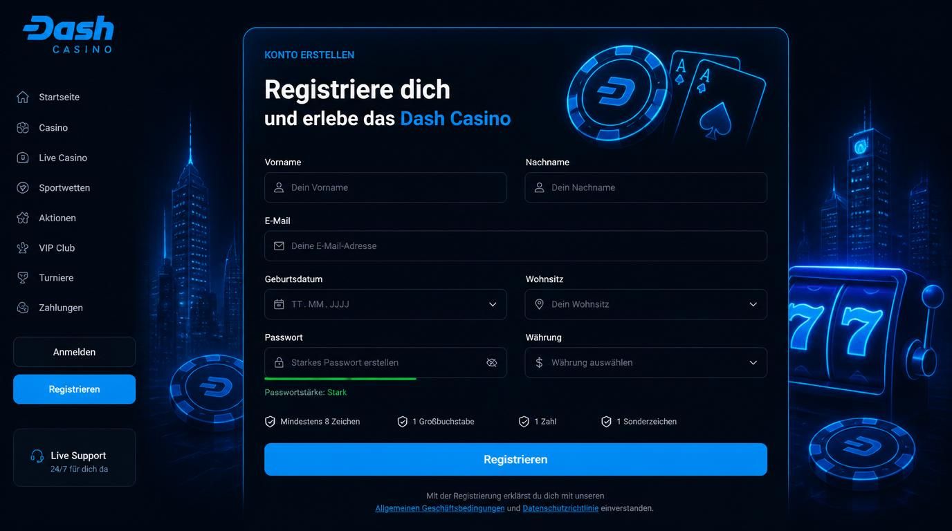  Registrierungsformular mit Datenfeldern 